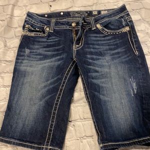 Miss Me knee length shorts